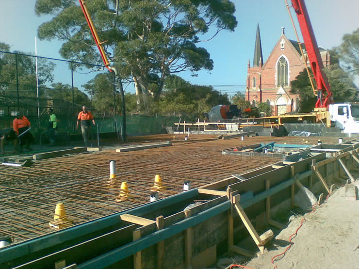 Pumping concrete