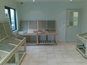 Display stand under construction